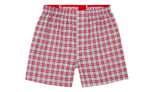 Supreme Hanes Plaid Boxers Pink (1 Pair)