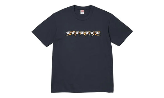 Supreme Supreme Skulls Spellout Tee Navy