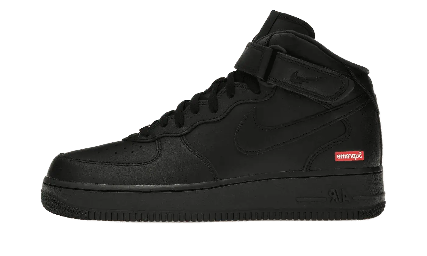 Air Force 1 Mid Supreme Black