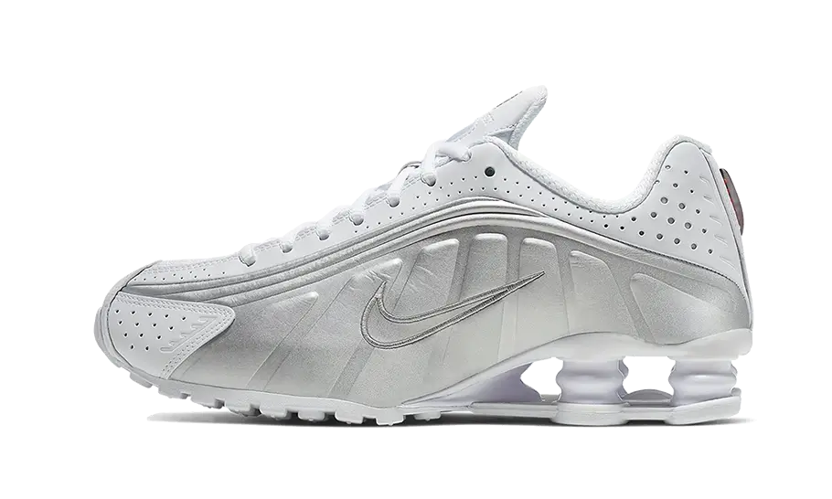 Nike Shox R4 White Metallic Silver - AR3565-101