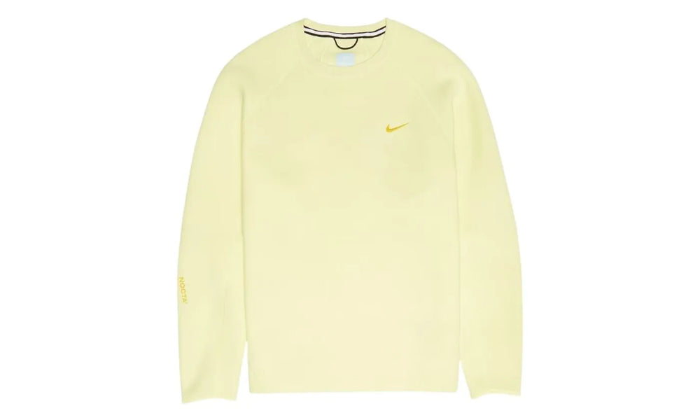 Nike x NOCTA NRG Tech Fleece Crewneck Sweatshirt Citron Tint/Vivid Sulfur - FD8457-821