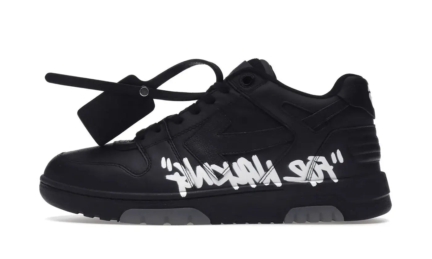Out Of Office OOO 'For Walking' Low Tops Black White