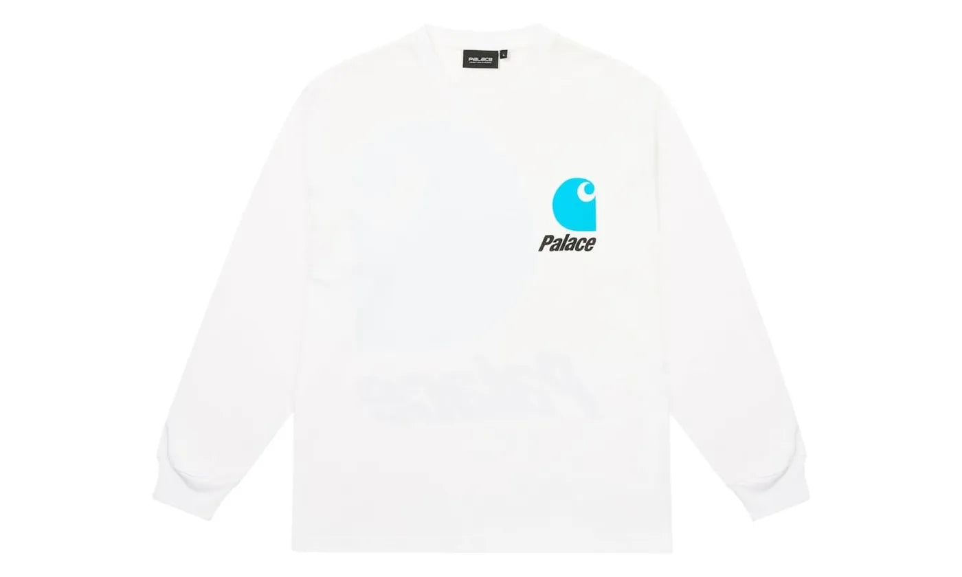 Palace Carhartt WIP Logo Longsleeve White - PALA-PCWLLW-WHITE