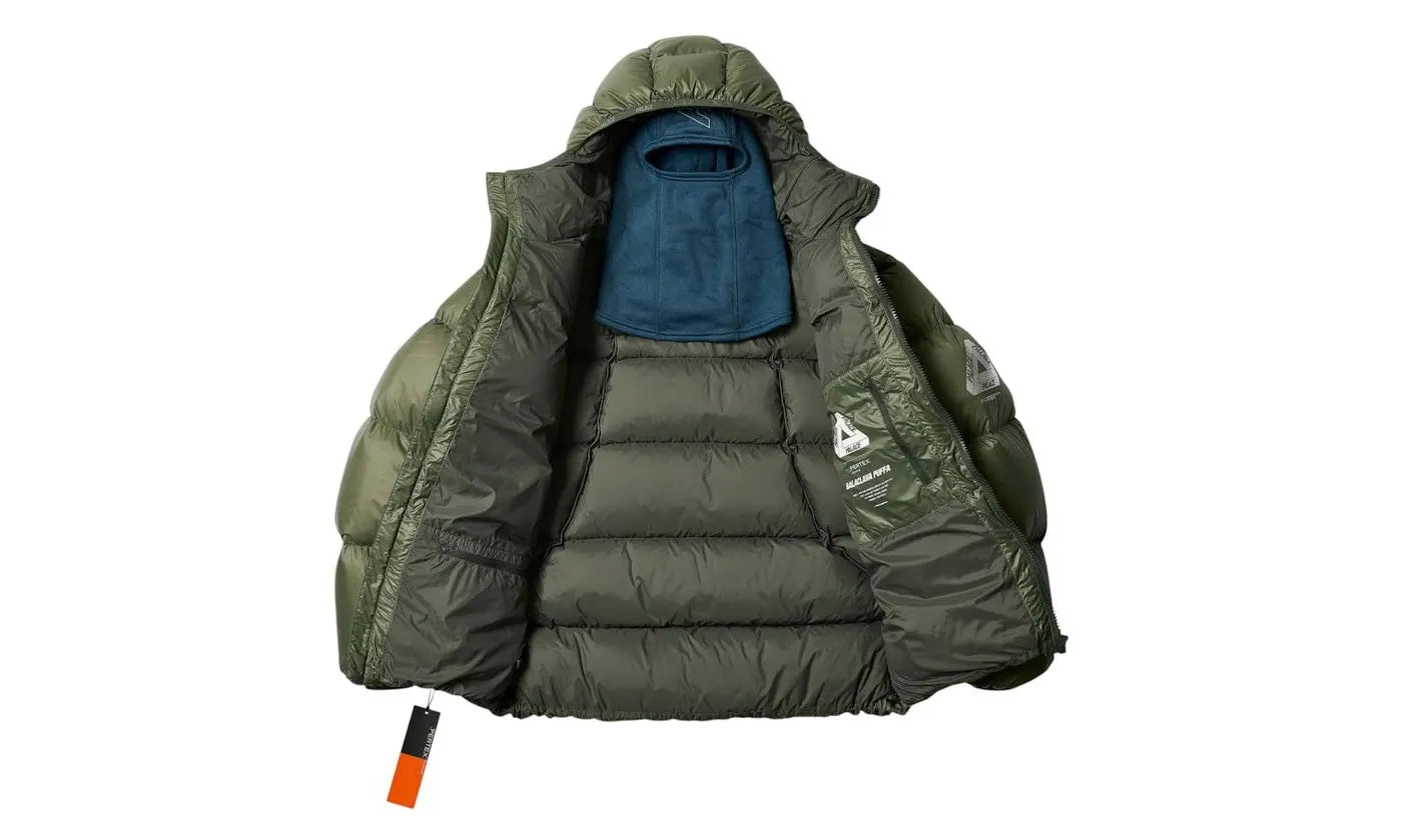 Palace Pertex Opaque Balaclava Puffer Jacket Green - PALA-PPOBPJ-GREEN