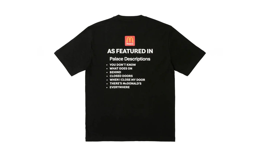 Palace x McDonald's Description II T-shirt Black - PALA-PXMDIT-BLACK