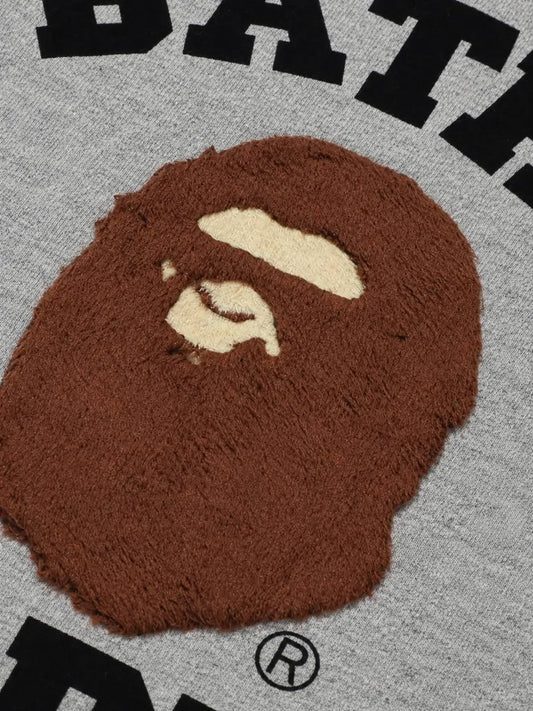 BAPE Fur College Tee Grey