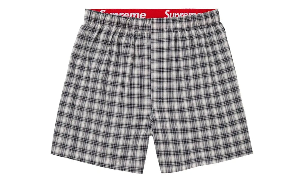 Supreme Hanes Plaid Boxers Black (1 Pair)