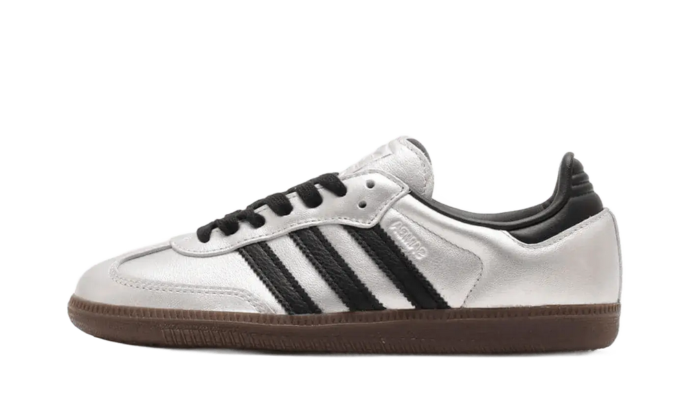 Adidas Samba OG Silver Metallic Black Gum
