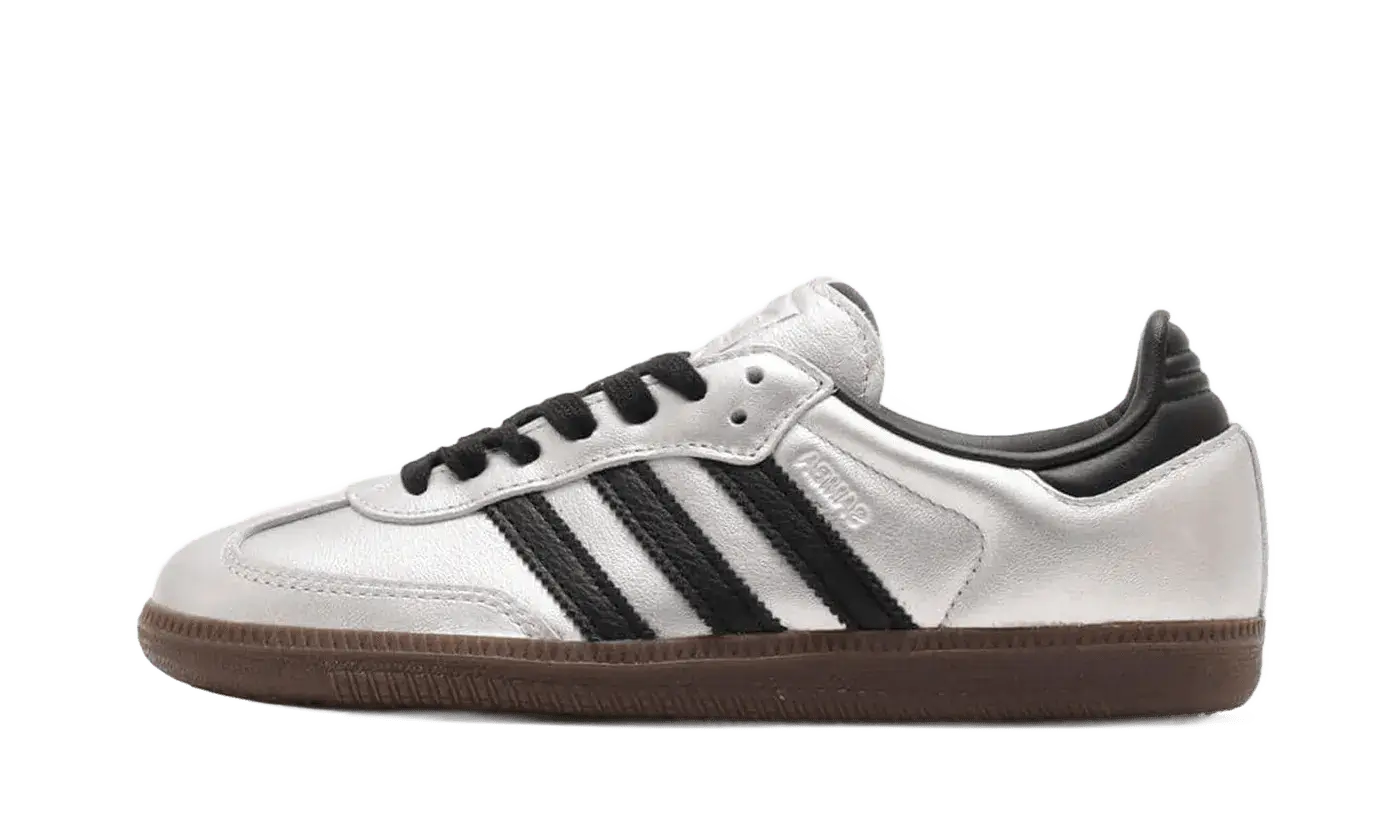 Adidas Samba OG Silver Metallic Black Gum