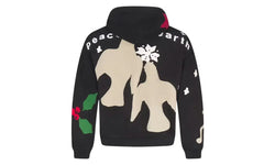 SKIMS x Cactus Plant Flea Market Heavyweight Fleece Mens Relaxed Zip Up Hoodie Onyx Teddy Bear Print