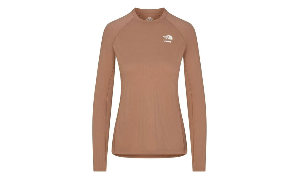 SKIMS x TNF Dotknit Long Sleeve Top Sienna - SKIM-SXTDLS-SIENNA