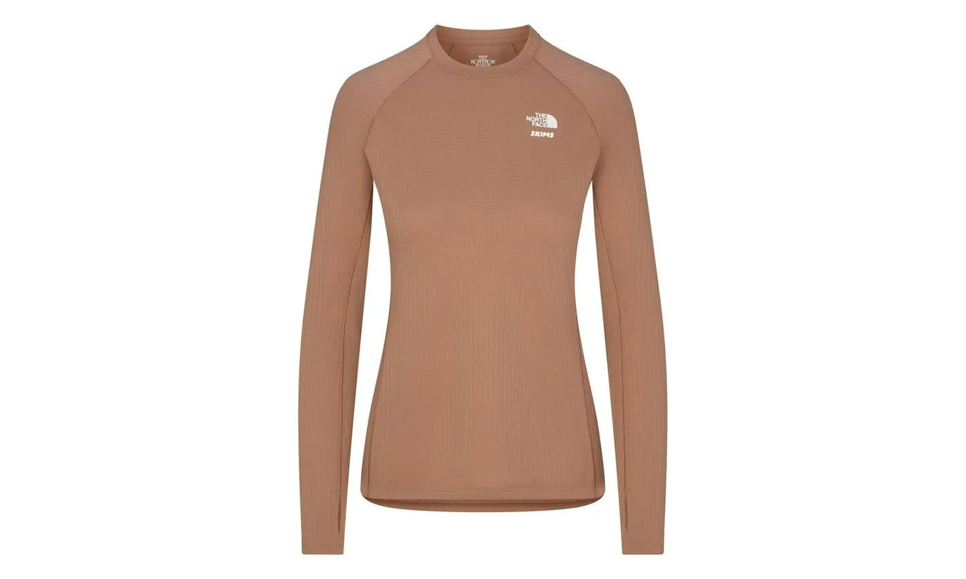 SKIMS x TNF Dotknit Long Sleeve Top Sienna - SKIM-SXTDLS-SIENNA