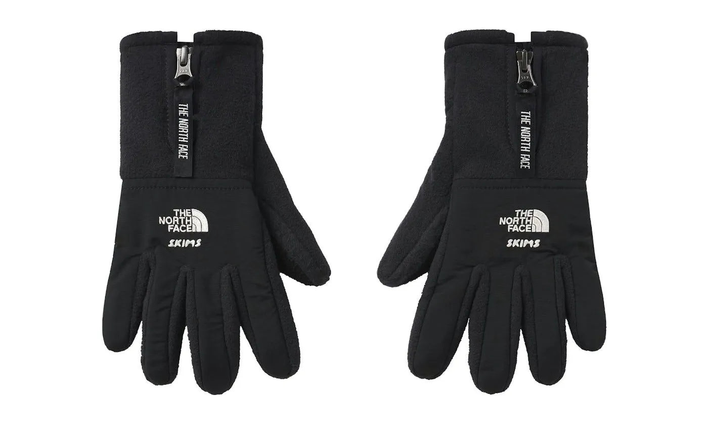 SKIMS x TNF Retro Denali Fleece Gloves Onyx - SKIM-SXTRDF-ONYX