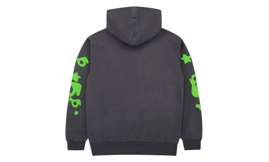 Sp5der Beluga Hoodie Slate Grey/Green - SP5D-SPBHSG-GGREEN