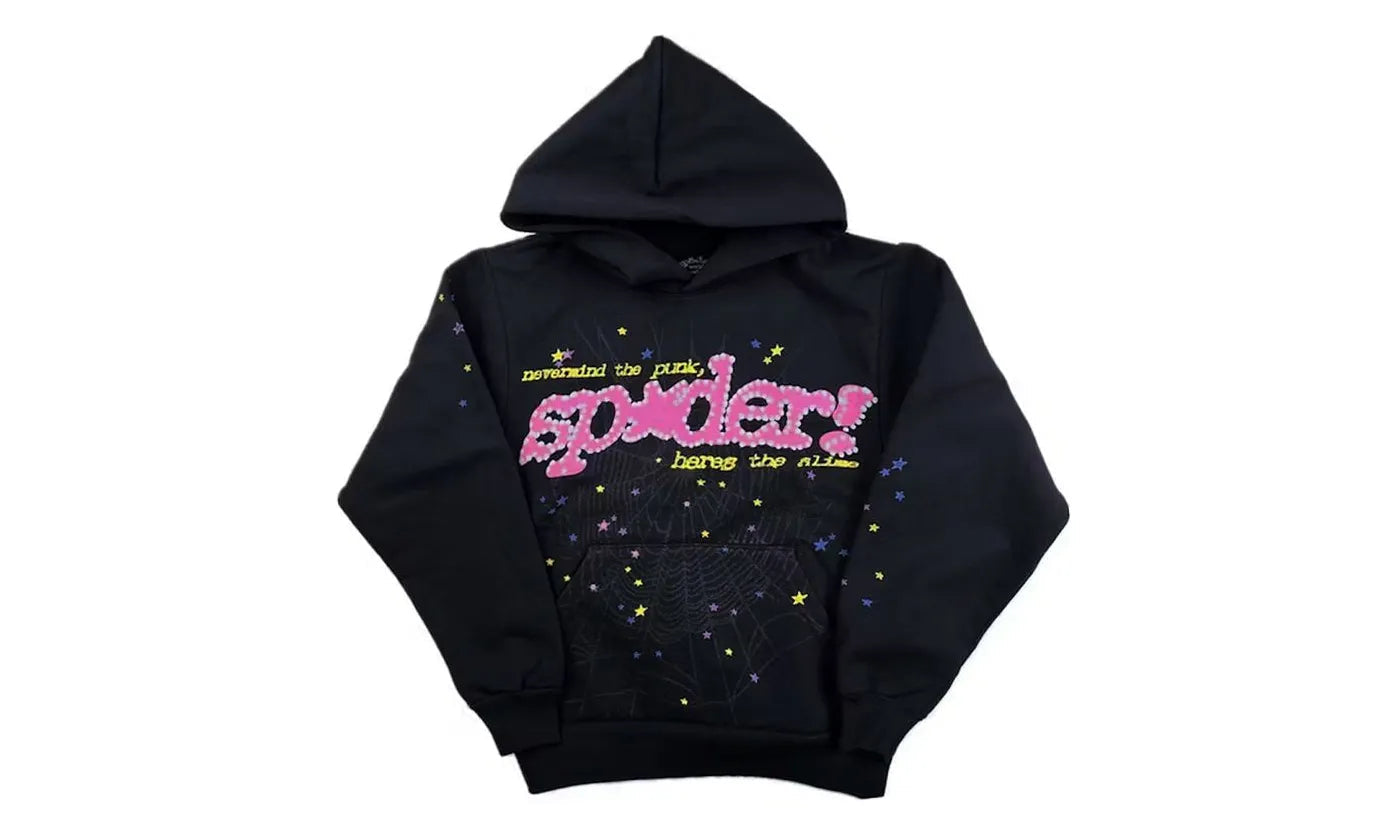 Sp5der P*NK V2 Hoodie Black - SP5D-SPPVHB-BLACK