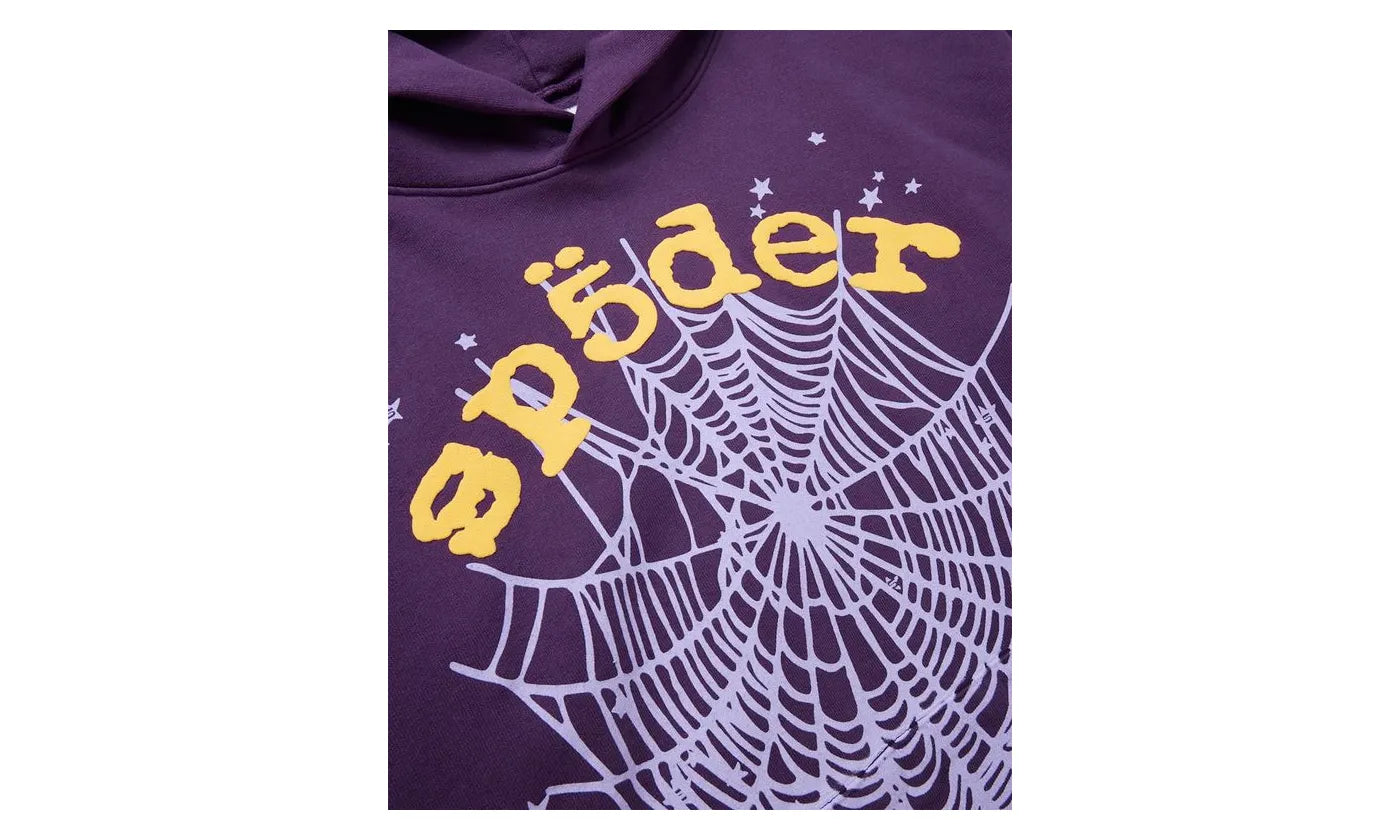 Sp5der Star OG Web V2 Hoodie Purple - SP5D-SP5DER S-MULTI