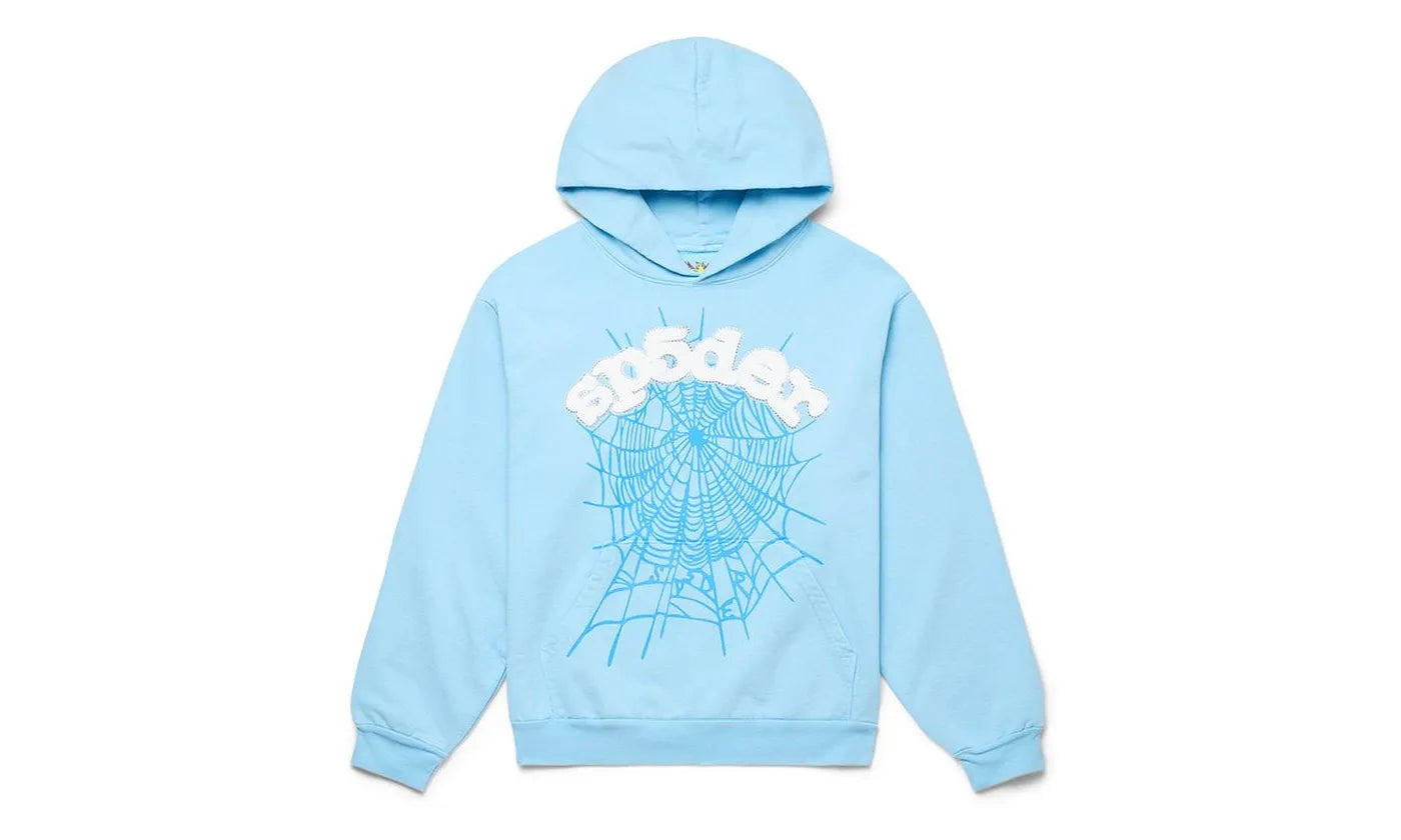 Sp5der Web Hoodie Sky Blue - SP5D-SPWHSBXX-MULTI
