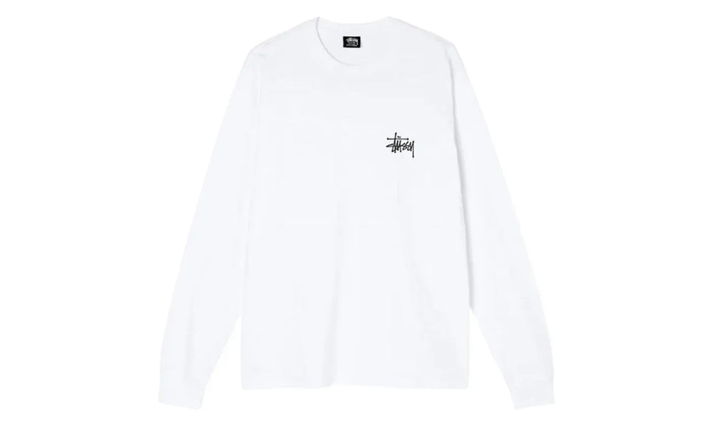Stussy Basic Long Sleeve Tee White