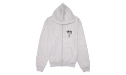 Stussy World Tour Zip Hoodie Ash Heather