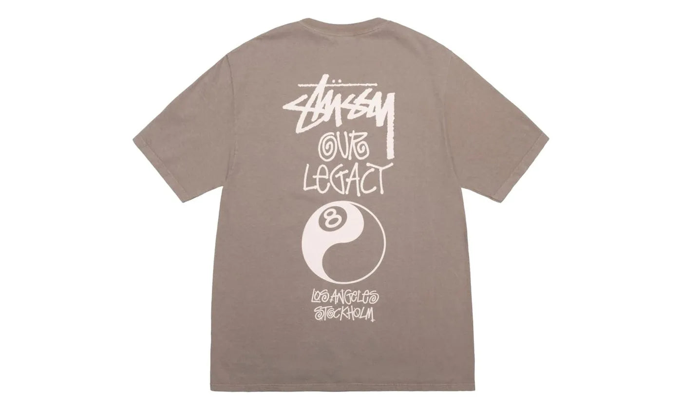 Stussy x Our Legacy Work Shop 8 Ball Yin Yang Pigment Dyed Tee Taupe - STUS-SXOLWS-TAUPE