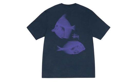 Stussy X-Ray Fishin Tee Navy - STUS-STXFTN-NAVY