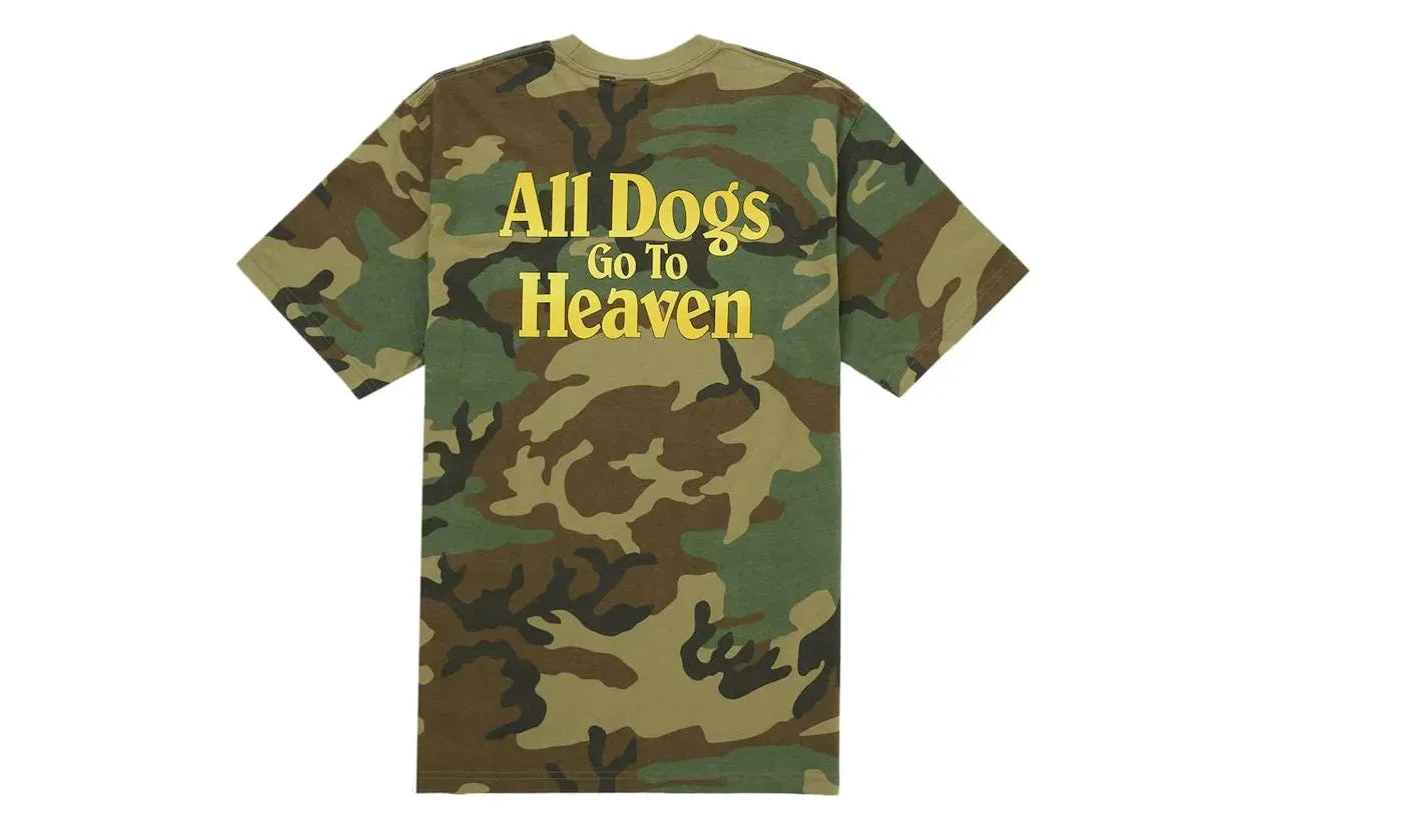 Supreme All Dogs Go To Heaven Tee Woodland Camo