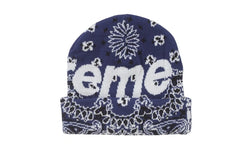 Supreme Bandana Big Logo Beanie Blue - SUPR-SBBLBB-BLUE