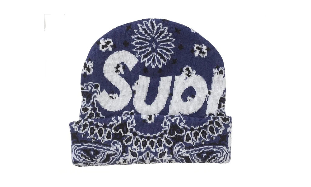 Supreme Bandana Big Logo Beanie Blue - SUPR-SBBLBB-BLUE