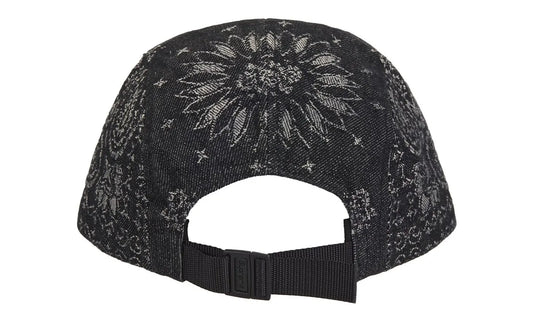 Supreme Bandana Jacquard Denim Camp Cap Black - SUPR-SBJDCC-BLACK