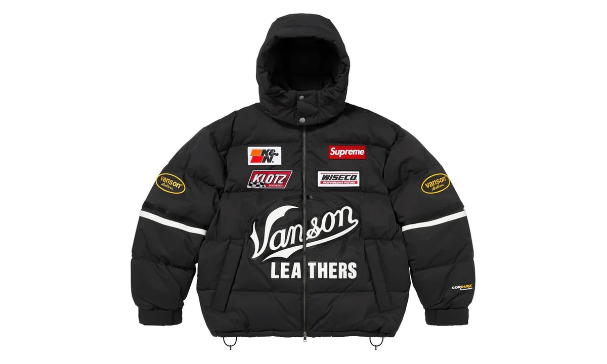 Supreme Supreme Vanson Leathers Cordura Down Jacket Black