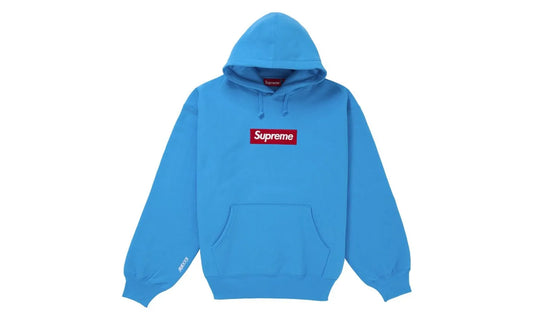 Supreme Box Logo Hooded Sweatshirt Cyan (FW25) - SUPHOODCYAN25