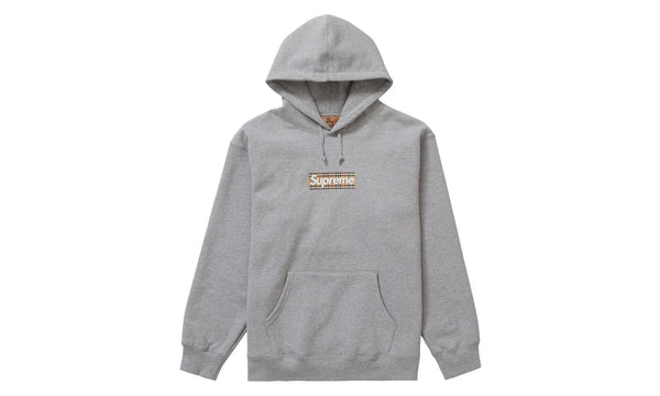 Supreme Burberry Box Logo Hooded Sweatshirt Heather Grey - SUPR-SBBLHS-HEATHERGREY