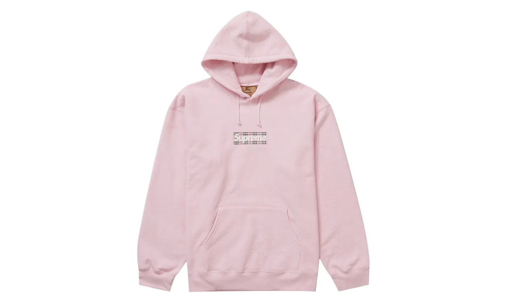 Supreme Burberry Box Logo Hooded Sweatshirt Light Pink - SUPR-SBBLHS-LIGHTPINK