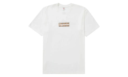 Supreme Burberry Box Logo Tee White