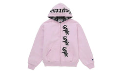 Supreme Chicago White Sox Zip Up Hooded Sweatshirt Light Pink