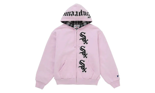 Supreme Chicago White Sox Zip Up Hooded Sweatshirt Light Pink
