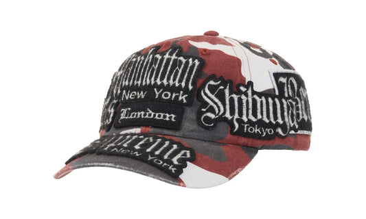 Supreme City Patches 6-Panel Hat Red Camo - supreme-city-patches-6-panel-hat-red-camo