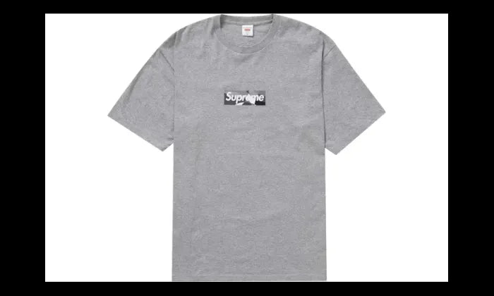 Supreme Supreme Emilio Pucci Box Logo Tee Grey Black - SUP-EMPUBLT-GBLACK