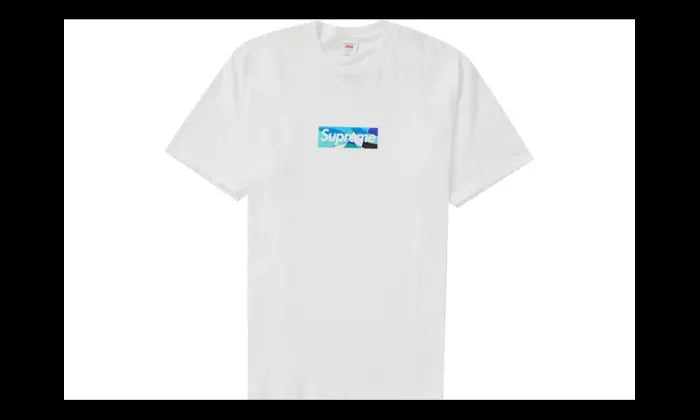 Supreme Supreme Emilio Pucci Box Logo Tee White Blue - SUP-EMPUBLT-WBLUE