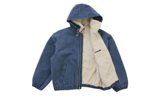 Supreme Faux Sherling Lined Bomber Jacket (FW25) Navy