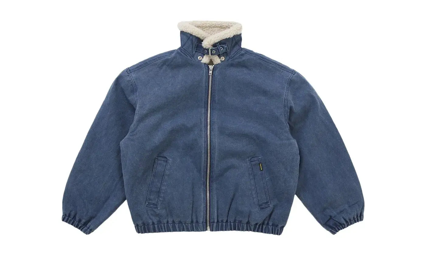 Supreme Faux Sherling Lined Bomber Jacket (FW25) Navy