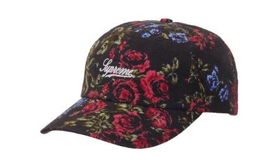 Supreme Floral Flannel 6-Panel Black - supreme-floral-flannel-6-panel-black