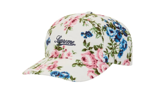 Supreme Floral Flannel 6-Panel Red - supreme-floral-flannel-6-panel-red