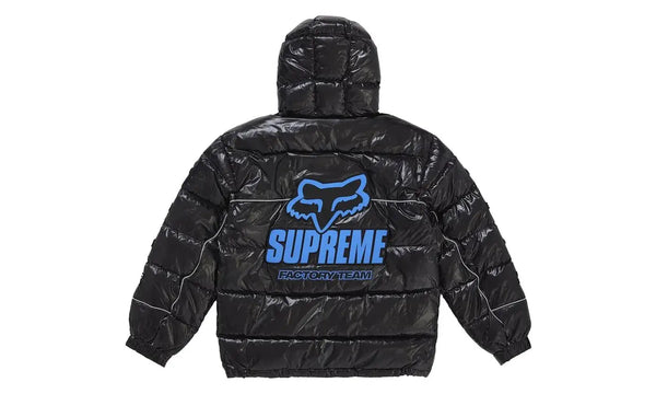 Supreme Fox Racing Shiny Down Puffer Jacket Black
