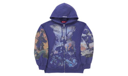 Supreme Frazetta Zip Up Hooded Sweatshirt Washed Navy - SUPR-SFZUHS-WASHEDNAVY