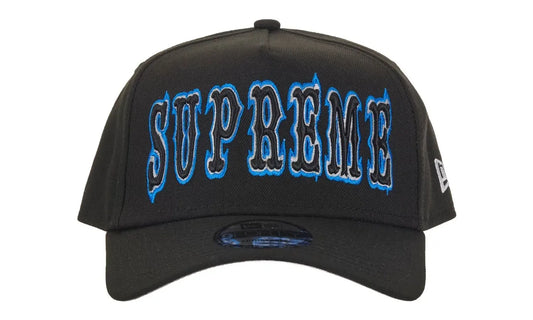 Supreme Gothic Outline Adjustable New Era 59Fifty Fitted Cap Black