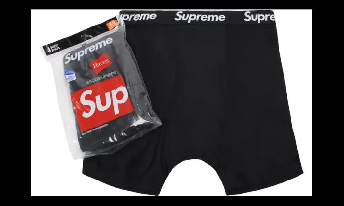 Supreme Supreme Hanes Boxer Briefs Black - SUP-HBB4-BLACK