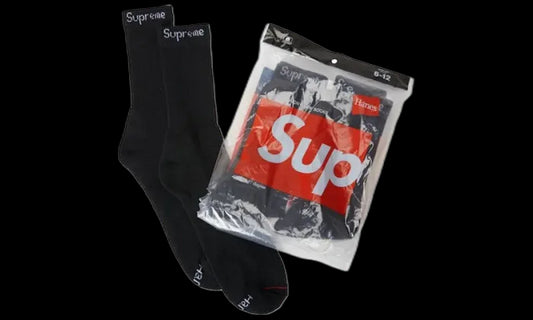 Supreme Supreme Hanes Socks Black - SUP-HS4P-BLACK