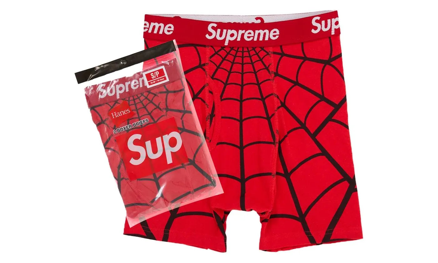 Supreme Hanes Spider-Man Boxer Briefs Red (1 pair) - SS26-HB-SMR