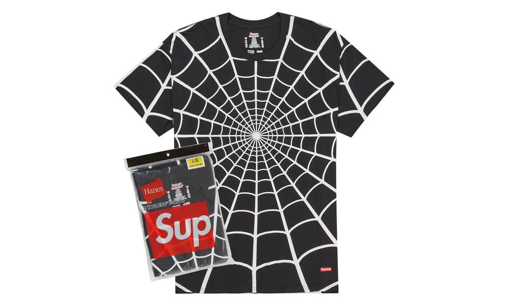Supreme Hanes Spider-Man Tagless Tees Black - SS26-HT-SMB